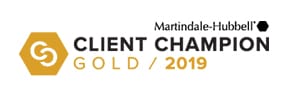 Martindale-Hubbell Client Champion, Gold, 2019